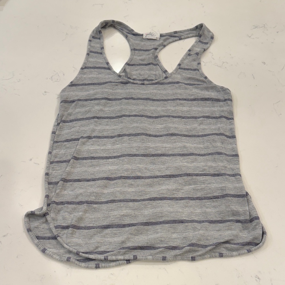 Gray Striped Women's Tank Top